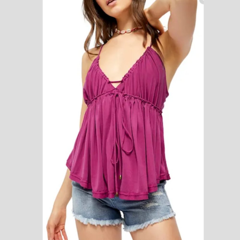 Free People Sundrop Camisole Tank Top Strappy S